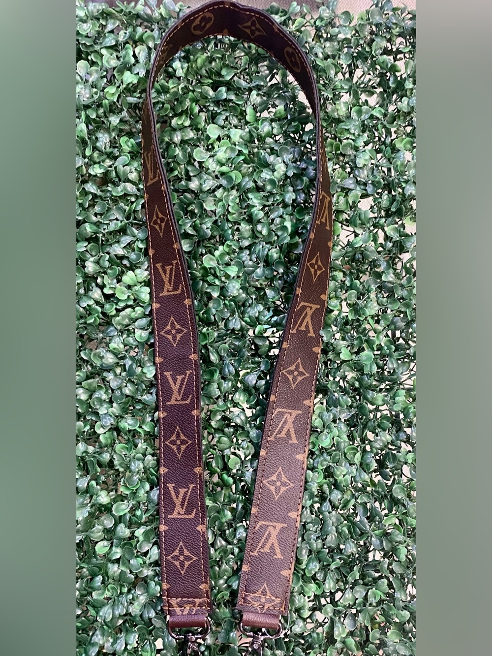 BRAND NEW WITJ TAGS Brown Monogram Style Wide Bag Strap